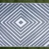 Leisurewize Prisma Outdoor Rug (Grey/White) - 120cm X 180cm (Medium)GW374 -Outdoor Haven Store gwrug3 image 1 of 4 1000x666 1