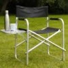 Leisurewize Directors Chair With Side Table - Black LW646 -Outdoor Haven Store image 1 2