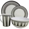 Leisurewize Stripe 16pc Melamine Set LWACC237 -Outdoor Haven Store leisurewize16pcmelaminestripelwacc237