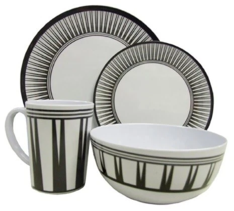 Leisurewize Stripe 16pc Melamine Set LWACC237 3 Leisurewize Stripe 16pc Melamine Set LWACC237