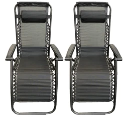 Twin Pack Hortos Zero Gravity Relaxer Black